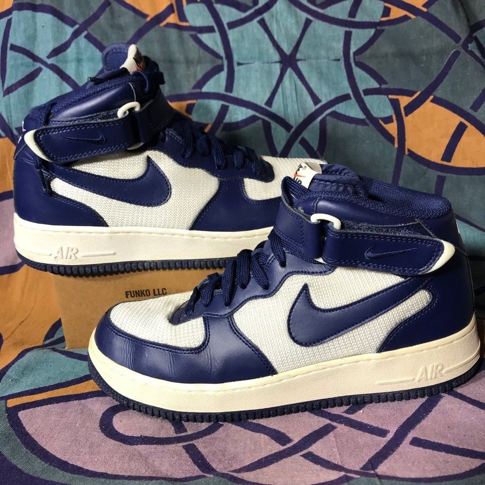 Nike Air Force 1 Mid '07 Shoes Binary Blue White 315123-412 Mens Size 8 AF1